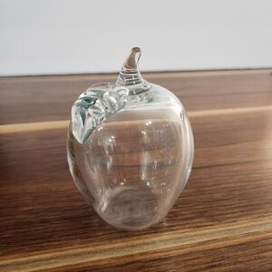 Princess House Crystal Heritage Vintage Handblown Apple Paperweight 2x4" Inch